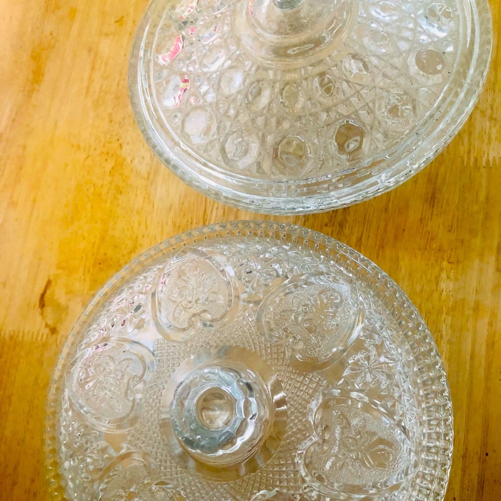 Two vintage candy dishes